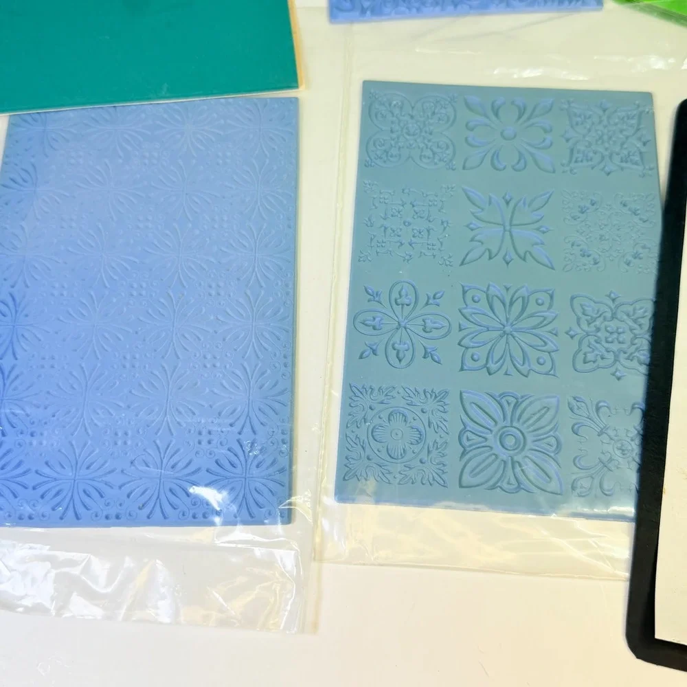 JudiKins Makin's Aleene's Clay Texture Sheets Lot Flowers Scroll Lace Patterns